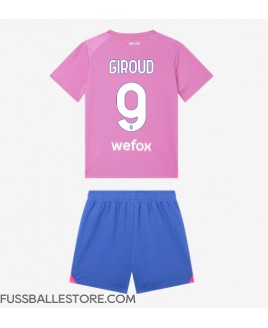 Günstige AC Milan Olivier Giroud #9 3rd trikot Kinder 2023-24 Kurzarm (+ Kurze Hosen)